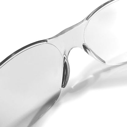 JORESTECH Safety Glasses, ANSI Z87+ Compliant, Impact-Resistant Polycarbonate Lenses, UV Protection, Anti-Scratch Coating, 12-Pack - color: Clear