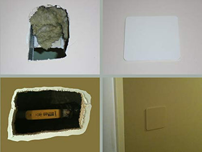 Access Panel for Wall and Ceiling, Standard Square Repair Panel, Hide Hole in Drywall, Fit Wide Range of Hole, No Trimming of Wall Required by RoutCad (#2:Panel 5 1/8in X 5 1/8in, Hole 3.0" to 4.9")