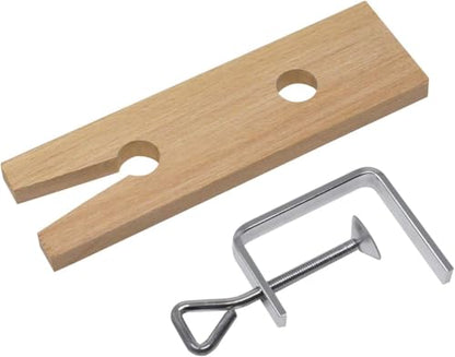 Wooden Bench Pin with V-Slot and C-Clamp Holder for Workbench Jewelry Making, Sawing, Filing, Drilling and Polishing Tool