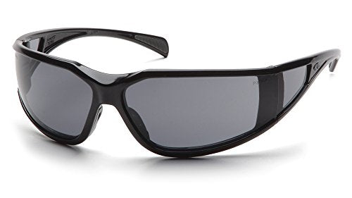 Pyramex Exeter Safety Eyewear - color: Glossy Black Frame/Gray Anti-fog Lens