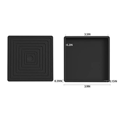 Furniture Pads,8Pcs 3.5 Inch Furniture Caster Cups,Rubber Non-Slip Bed Leg Pads,Non Slip Pads Hardwoods Floors Skid Grippers，Chair Feet Prevent Sliding Stoppers. - size: 3.5" 8PcsBlack