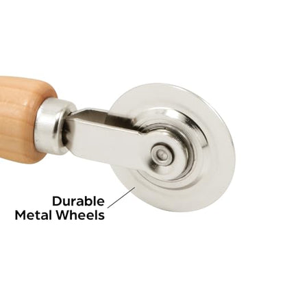 Prime-Line P 7505 Screen Rolling Tool – A Must Have Tool for Installing Window and Door Screens – Spline Roller with Wood Handle and Steel Wheels – Durable and Easy to Use (Single Pack) - size: 3-3/2 In. X 3/32 N.
