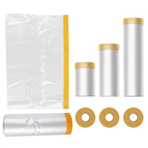 Masking Film & Drape, Paint Protection Film for Automotive Paint, Furniture Protective Film & Dust Film for Furniture Dustproof (472.44" L × 94.49" W(1200cmL × 240cmW)) - size: 472.44"L × 94.49"W(1200cmL × 240cmW)