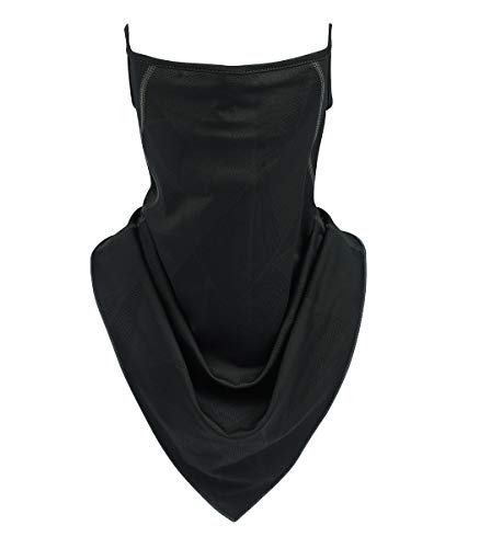Kyerivs Face Mask Reusable Washable Cloth Bandanas Women Men Neck Gaiter Cover Ear Loops - color: Mesh Black