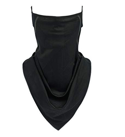 Kyerivs Face Mask Reusable Washable Cloth Bandanas Women Men Neck Gaiter Cover Ear Loops - color: Mesh Black