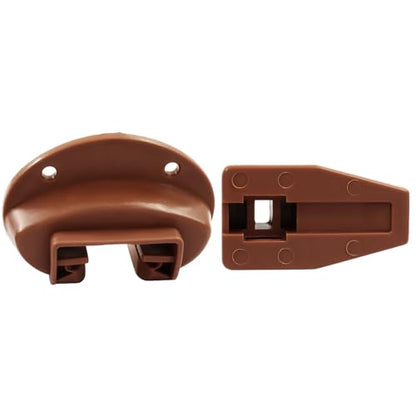 2 Pack Brown Slide Style Drawers Replacement Kit, Smooth Gliding Drawer Guide Rails Set for Dresser & Nightstand - size: 38mm(H)