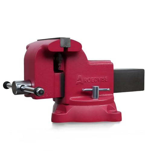 5" Heavy-Duty Bench Vise, 5" Jaw Width & Opening, 7,718 lbs Clamping Force, 60,000 PSI Ductile Iron Vise with 360° Swivel Base, Anvil & Pipe Jaws for Metalworking, Woodworking & DIY (RS50) - size: 5In
