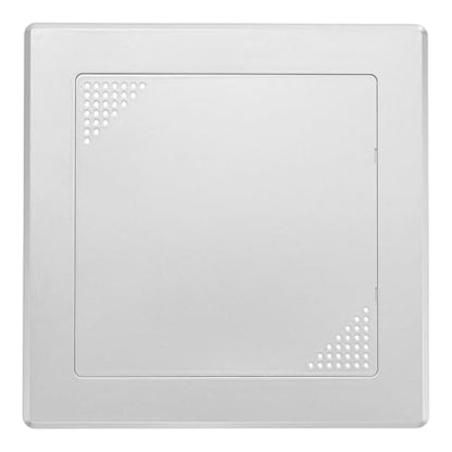 M METERXITY 1-Pack Access Panel for Drywall, 6x6 Inch Plastic Self Adhesive Wall Hole Cover Access Doors for Wiring Cable/Ceiling, Removable Plumbing Wall Panel [Silver Tone, Vented Square] - color: Silver Tone