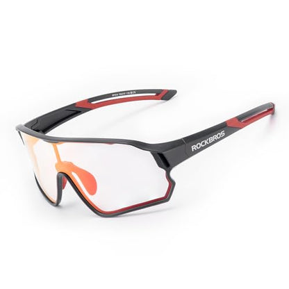 ROCKBROS Photochromic Sports Kids Sunglasses For Boys Girls Children Youth MTB Biking Sunglasses for Kids Ages 8 to 14 - color: Black Sand