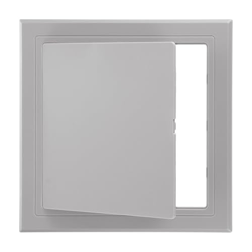PATIKIL 4x4 inch(100x100mm) Self-Adhesive Access Panel, ABS Plumbing Access Doors Easy Wall Hole Cover for Drywall Plumbing Electrical Cables Wiring, Grey - color: Gray, size: 4x4 inch(100x100mm)