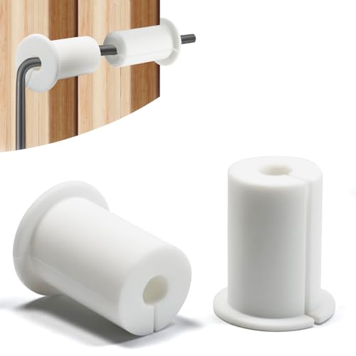 2 PCS Starlink Wall Grommets Kit 1" Silicone Wall Bushing-Waterproof Drywall Tv Cord Pass Through Split Rubber Cable Grommet for Starlink Dishy Ethernet Cables Router (White 1-1/2" Height) - color: White-2, size: DH 1" HT 1-1/2"