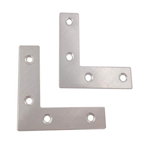 Orgrimmar 36 PCS Corner Brace Plates Metal L Shaped Flat Repair Plates Corner Brace Brackets 50mmx50mmx1mm