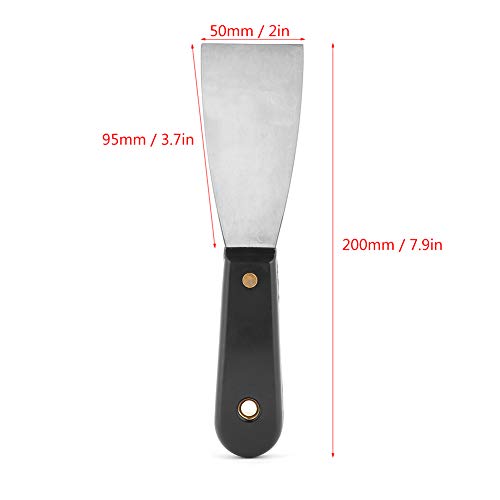 Stainless Steel Putty Knife Set, Ergonomic Non Slip Handle, Heat Treated Blade, s Scraper for Drywall Repair, Wallpaper Removal, Paint Scraping