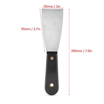 Stainless Steel Putty Knife Set, Ergonomic Non Slip Handle, Heat Treated Blade, s Scraper for Drywall Repair, Wallpaper Removal, Paint Scraping