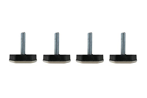 Shepherd SlideGlide 1-1/2" Hex-Base Protective Furniture Sliders with Threaded Stem, Screw-On Heavy-Duty Furniture Mover Pads for Carpet, Set of 4, Beige