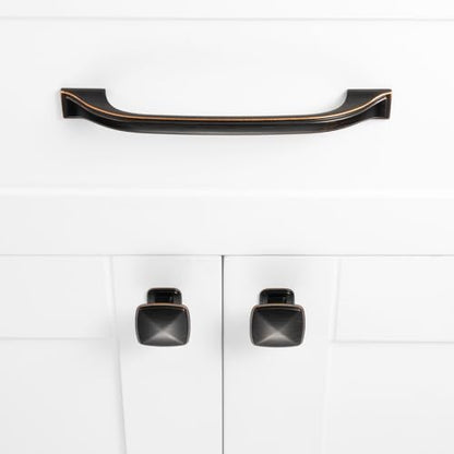 Oil Rubbed Bronze Cabinet Knobs Bronze Drawer Knobs, 10 Pack 1-1/4 Inch, 1990 Square Single Hole Cabinet Pulls for Kitchen Cabinets Drawers Bedroom Dresser Cupboard Bathroom Vanity - color: Oil Rubbed Bronze, size: 1-1/4 Inches, style: 10 Pack Square Knob