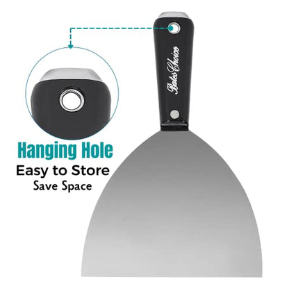 Bates 6 Inch Flexible Drywall Spackle Knife - Paint & Metal Scraper, Wall & Putty Scraper - color: Black, size: 6 Inch