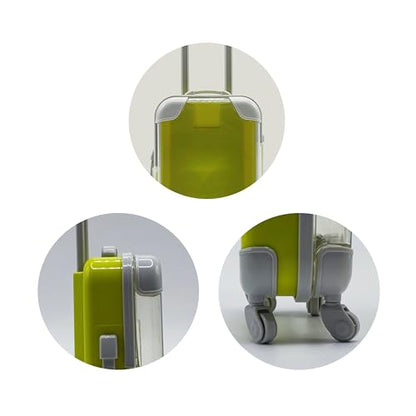 False Eyelash Storage Box, Portable Travel Organizer Mini Luggage False Eyelash Tray Makeup Tool (YELLOW) - color: YELLOW
