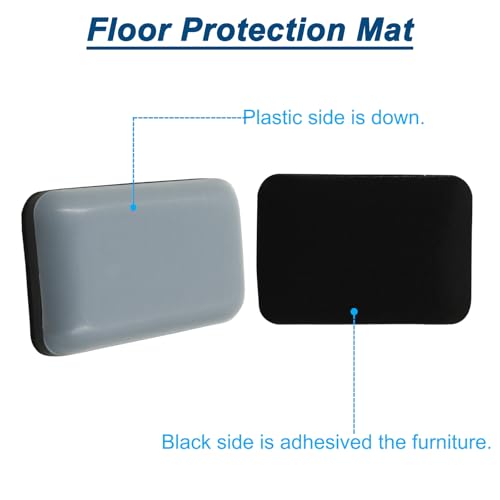 Bivethoi 20 Pcs Furniture Glide Rectangle, Self-Adhesive Sliders Pads Magic Sliders Floor Protectors Sofa Glides for Wood，Ceramic，Tile Floor(25 * 35mm) - size: 1-3/8" x 1", Rectangular