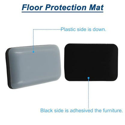 Bivethoi 20 Pcs Furniture Glide Rectangle, Self-Adhesive Sliders Pads Magic Sliders Floor Protectors Sofa Glides for Wood，Ceramic，Tile Floor(25 * 35mm) - size: 1-3/8" x 1", Rectangular