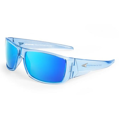 KastKing Iditarod Polarized Sport Sunglasses,PuriVex Protective Lens Coating Fishing Sunglasses For Driving Cycling Running - color: I: Gloss Tal Light Blue Frame, Ice Blue Revo Lens