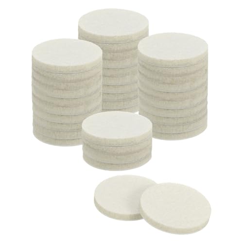 uxcell Furniture Pads, 36Pcs 1.75" - Round Self Adhesive Felt Furniture Pads, Floor Protectors for Furniture Feet Chairs Legs Hardwood Floors (Beige) - size: 1.75"