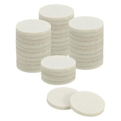 uxcell Furniture Pads, 36Pcs 1.75" - Round Self Adhesive Felt Furniture Pads, Floor Protectors for Furniture Feet Chairs Legs Hardwood Floors (Beige) - size: 1.75"