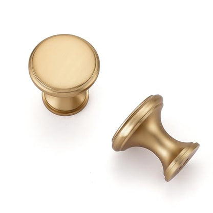 Ravinte 10 Pack Champagne Bronze Kitchen Cabinet Knobs, Solid Bronze Pulls Zinc Handles Simple Drawer Cabinet Hardware for Cupboard Drawer Knobs - color: Champagne Bronze