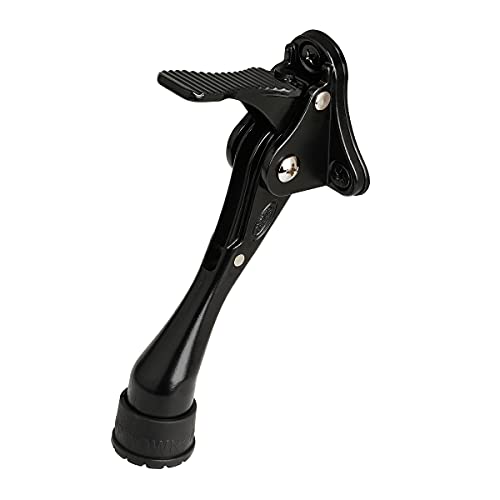 Door Stopper, One-Touch semi-Automatic Metal Door Stopper, with Non-Slip Rubber Tip for Wood, Concrete, Tiled, and Carpeted Floors (4inch x 20pack, Black) - color: Black, size: 4inch x 20pack