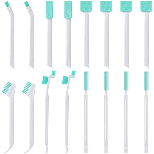 Lumkew Small Cleaning Brushes for Small Spaces, Tiny Household Cleaning Supplies Tools, Mini Crevice Cleaning Brush Scrub Narrow Corner Nook Track Grooves Bathroom Kitchen Home Detailing, 16 Pcs - size: F-16pcs