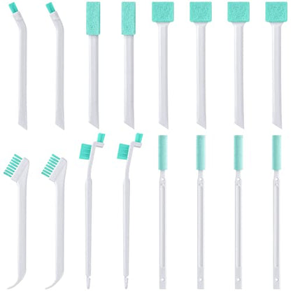 Lumkew Small Cleaning Brushes for Small Spaces, Tiny Household Cleaning Supplies Tools, Mini Crevice Cleaning Brush Scrub Narrow Corner Nook Track Grooves Bathroom Kitchen Home Detailing, 16 Pcs - size: F-16pcs