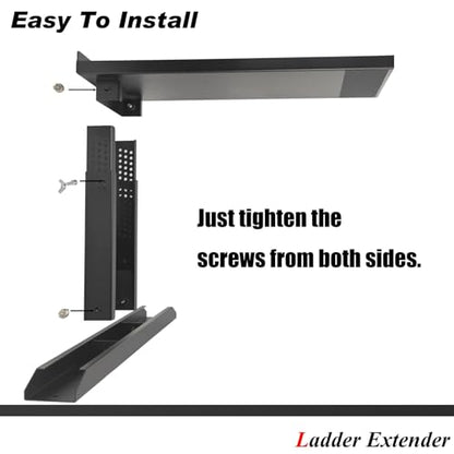 Heavy Duty Ladder Extender Pro & Stabilizer Adjustable Height 9.53" - 19", Compatible with Single & Extension Ladders Stair Ladder Leveler with Anti-Slip, Ideal for Home
