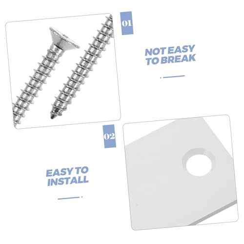 OSALADI Door Repair Plate 2.24X1.10 Inch Door Hole Repair Gasket with 4 Screws Cabinet Hinge Plate Deadbolt Cover Door Edge Hole Filler for Home Office Door Strike