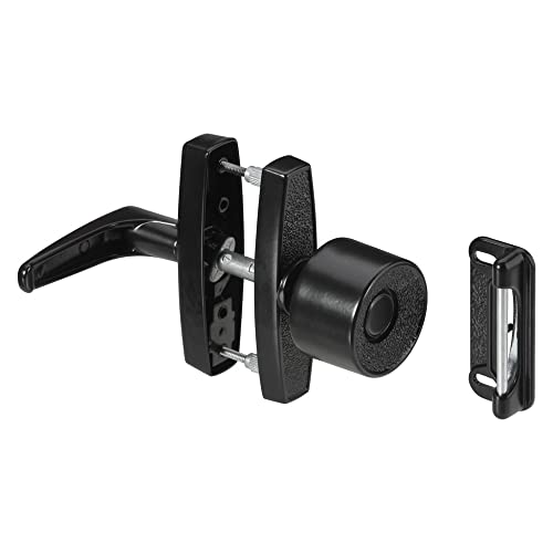 National Hardware N212-993 Screen & Storm Door Knob Latch, Black, Fits 5/8 in.–1-3/8 in. Thick Screen or Storm Doors, 1-1/2 in., 1-3/4 in. or 3 in. Hole Spacing - color: Black