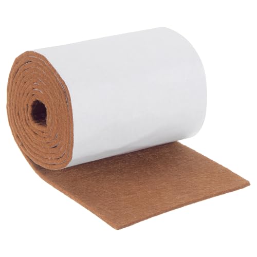 uxcell Felt Strips with Adhesive Backing, 4" x 60" x 0.12" Anti Scratch Furniture Felt Tapes Self-Stick Pads for Protecting Hardwood Floor, Light Brown - color: Light Brown, size: 4"x60"x0.12"