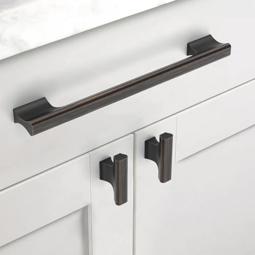 Asidrama 10 Pack 7 Inch(177mm) Oil Rubbed Bronze Cabinet Pulls - color: Oil Rubbed Bronze, size: 7" Hole Center(177mm), style: 10 Pack