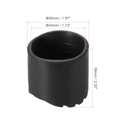 PATIKIL Ladder Non Slip Feet 1.7"/44mm, 1Pcs Rubber Round Foot Protective Mat Cushion Replacement for Telescopic Folding Extension Ladder Protection, Black - color: 44mm