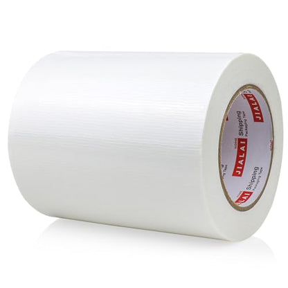 Wide Duct Tape, Industrial Grade 30Yards (90 ft) Wide 6'' Tape Duct, 9 Mil Heavy-Duty, Waterproof, Strong, Flexible, No Residue, for Crafts & Home Improvement (White, 6'' x 90ft) - color: White, size: 6'' x 90ft
