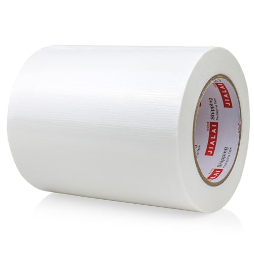 Wide Duct Tape, Industrial Grade 30Yards (90 ft) Wide 6'' Tape Duct, 9 Mil Heavy-Duty, Waterproof, Strong, Flexible, No Residue, for Crafts & Home Improvement (White, 6'' x 90ft) - color: White, size: 6'' x 90ft