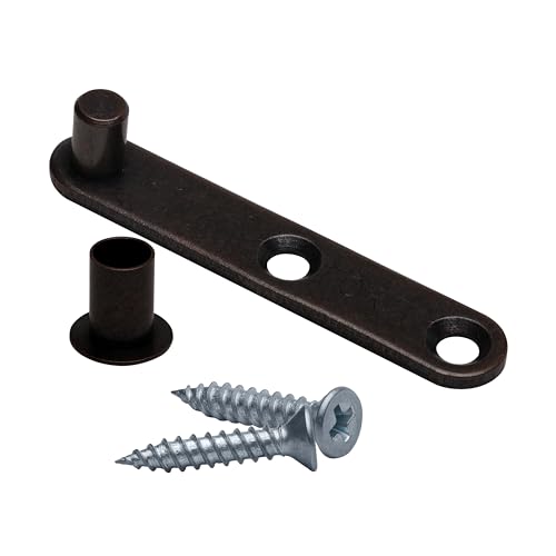 5 Pack Rok Hardware Center Pivoting Hinge, Hidden Door Kit, Pivot Hinges for Cabinet Doors, Statuary Bronze Finish - SH1602L