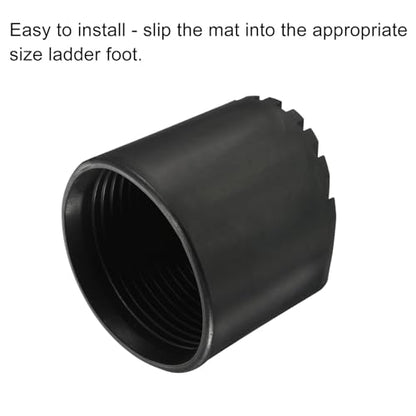 MECCANIXITY Ladder Non-Slip Feet Mat 60mm ID Rubber Round Telescopic Ladder Accessories Pad Cover Cushion for Ladder Protection Black Pack of 4 - size: 60mm