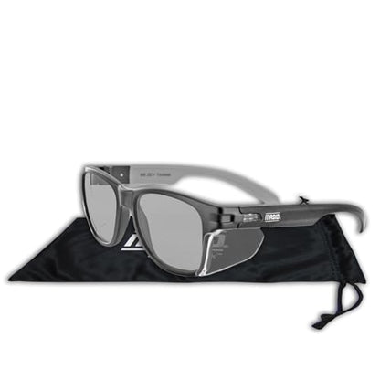 MAGID Y50 Safety Glasses for Construction | Black Frame — 2 Pairs, Gray Lens | Side Shields, ANSI Z87.1+, Anti-Fog, Scratch-Resistant, 99.9% UV Protection, Polycarbonate Lens - color: Gray Lens | Black Frame, size: 2 Pairs