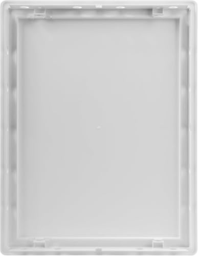 Vent Systems White ABS Plastic Access Panel 10 x 13 Inch (Cut-Out) - Access Door for Drywall, Wall, Ceiling - Electrical, Plumbing Service Wall Hole Cover - Inspection Door - 11 x 13.7 Inch (Outer) - size: 10 X 13 Inch / 250 X 330 Mm