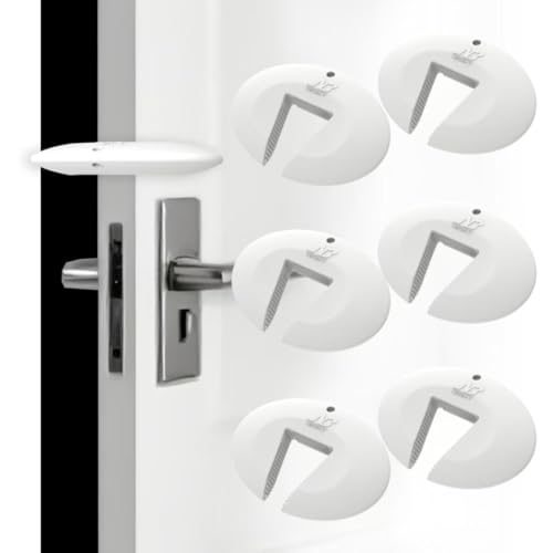 Neobay Door Pinch Guard and Door Slam Stopper, Durable Silicone Door Finger Pinch Guard, Prevents Slamming on Even Heavy Doors, Non-Toxic & Pet Friendly, White, 6 Packs - color: White 6 Packs Basic