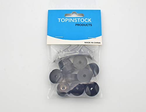 Rubber Feet for Cutting Board with Stainless Screws, 12 Pieces Non Slip Rubber Bumper Feet for Electronics 13/16" W x 3/8" H