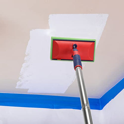 Corner Walls & Ceilings Pad Painter,7-Inch Paint Pad Applicator,Decking Pad for Wall Painting, Wooden Decks,Shed & Fence,Trim and Touch-Up Pad Painter with Extension Pole and Paint Tray - size: Trim Paint Edger