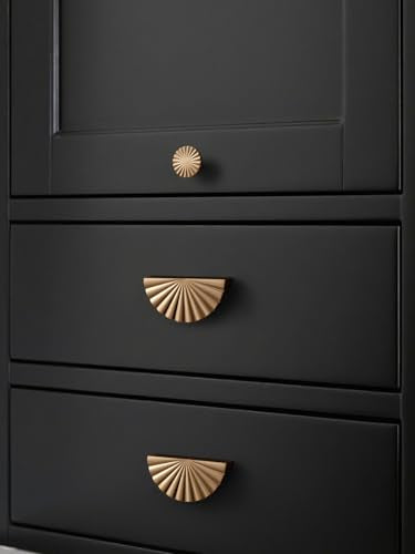 5 Pack Champagne Bronze Cabinet Pulls 3" Hole Center Cup Flat Drawer Pulls Kitchen Cupboard Bathroom Dresser Cabinet Hardware Handles Zinc Alloy - color: Champagne Bronze, size: 3"(76mm) Hole Center