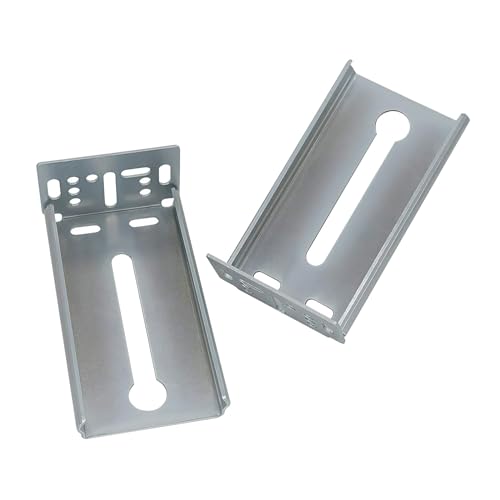 LONTAN Rear Mounting Brackets for Drawer Slide 5 Pairs B4502 Cabinet Bracket Drawer Track Guide Kitchen Replacement Parts for 1.77in(45mm) Width Furniture Gildes - color: Silver, size: 1.77 Inch