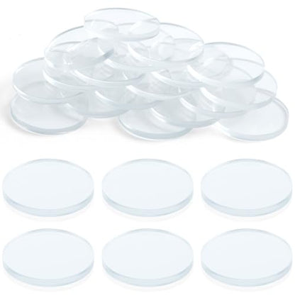 20 PCS Glass Table Top Anti Slip Pads, 0.8" Non-Adhesive Clear Rubber Bumpers Round Table Protector Grippers to Keep Furniture Cabinet Door from Sliding