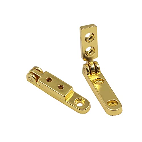 10 Pcs 90 Degree Hinges Wooden Box Gift Wine Jewellery Box Chest Case Hinge Cabinet Hardware with Screws (Gold) - color: Gold